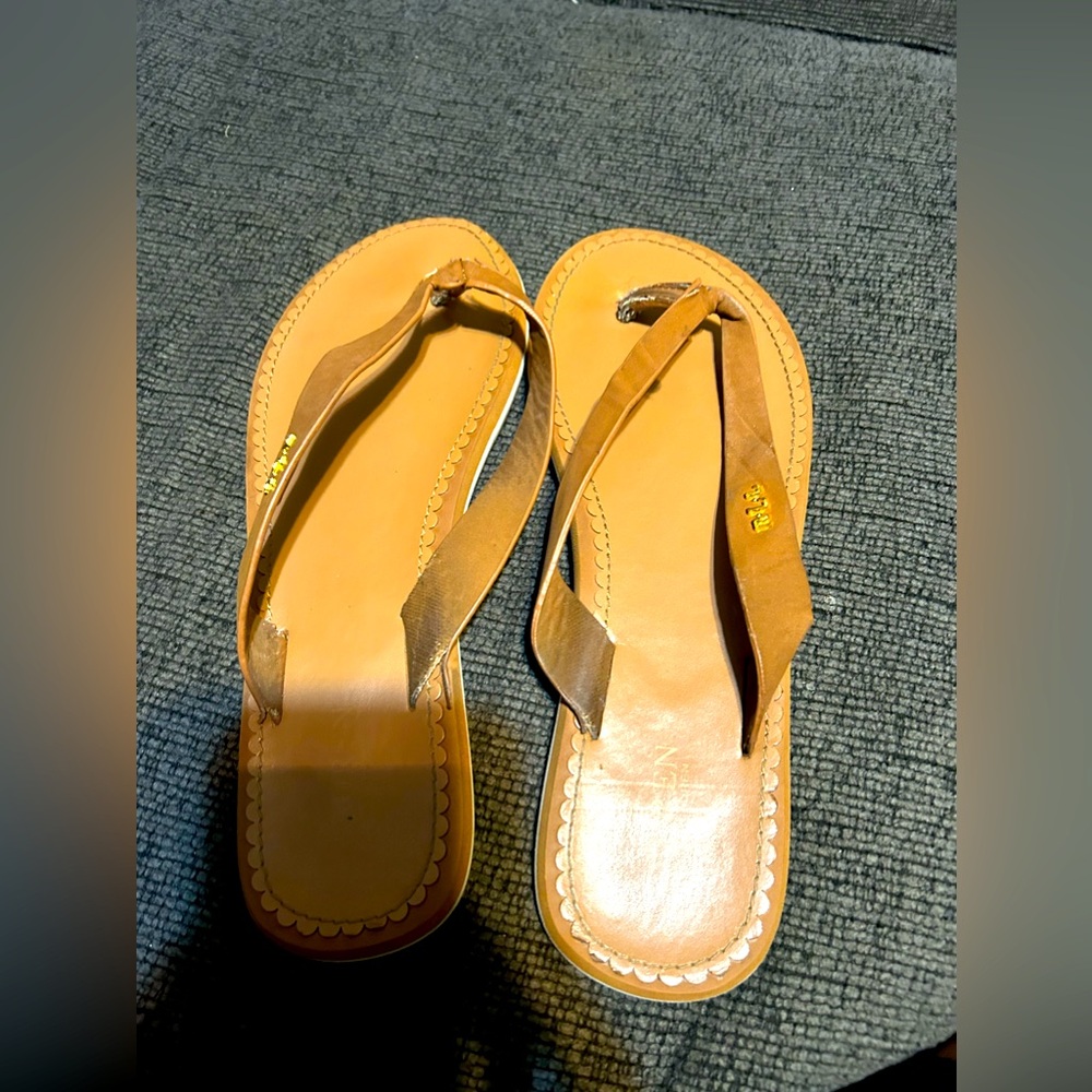 Ralph Lauren flip flop sandals.